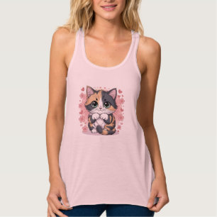 Cat Green Eyes T-Shirt for Women Tank Top