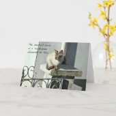 Cat Greeting Card with Quote (Yellow Flower)