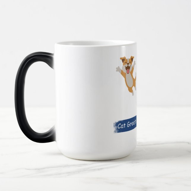 Cat Greeting Morphing Coffee Cup (Left)