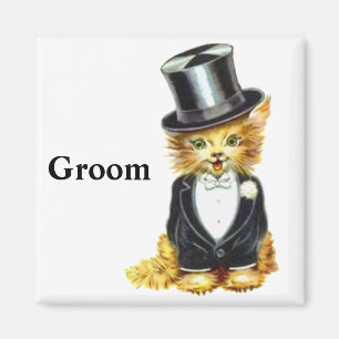 Cat Groom Magnet