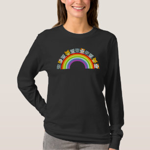 Cat Group Rainbow Cat Lover Funny T-Shirt