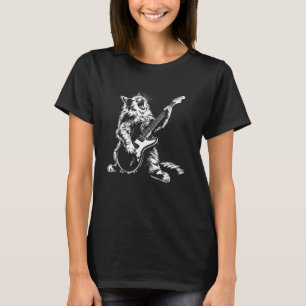 Cat Guitarist Guitar - Norwegian Forest Dad Mom T-Shirt