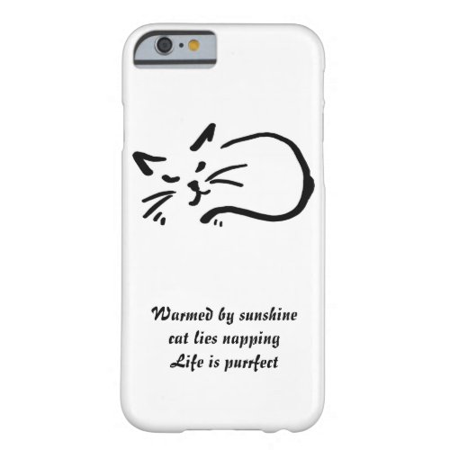 Cat haiku barely there iPhone 6 case