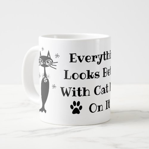 cat hair coffee mug