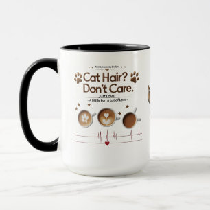 Cat Hair Don’t Care Combo Mug – Coffee & Cat Lover