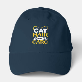 Cat Hair Don’t Care T-Shirt Funny Cat Lover Shirt  Performance Cap