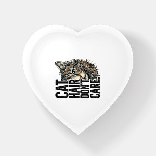 Cat Hair Don’t Care Vintage Engraving Cat Shirt De Paperweight