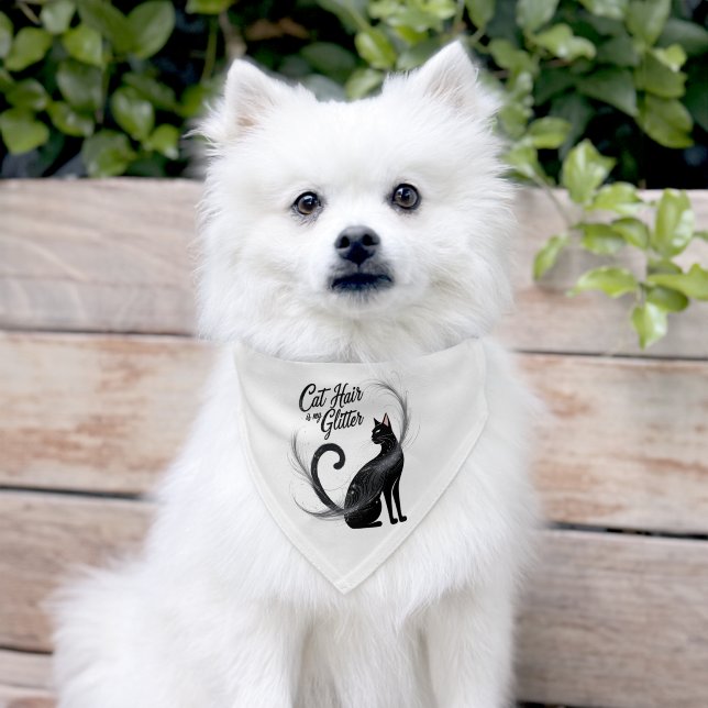 Cat Hair Is My Glitter – A Purrfectly Sparkly  Pet Bandana Collar (Dog)