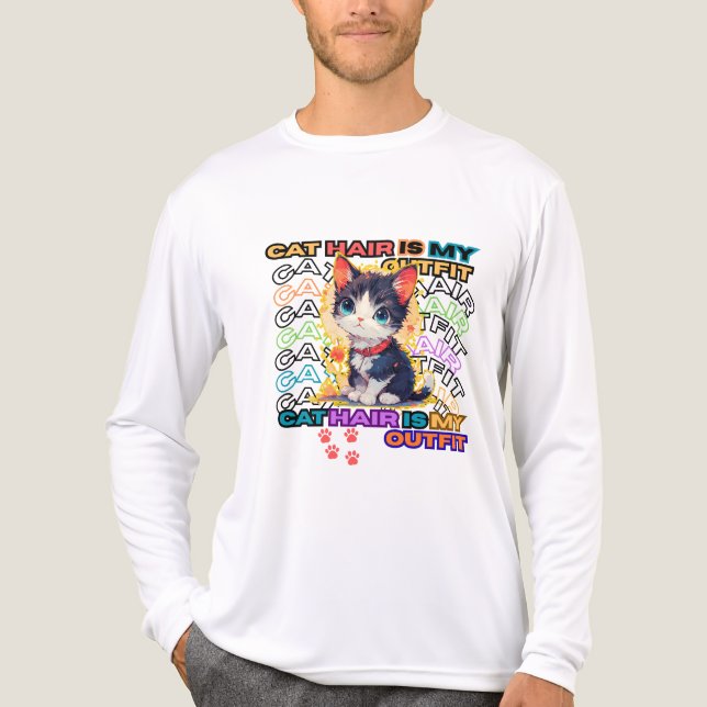 Cat Hair Is My Outfit Tri-Blend Shirt (Front)