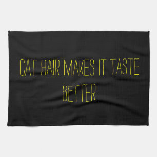 Cat hair taste better   kitchen towel