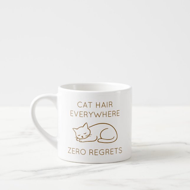 Cat hair zero regrets espresso cup (Left)