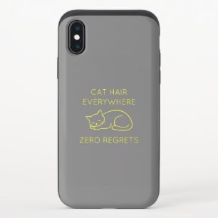 Cat hair zero regrets iPhone x slider case