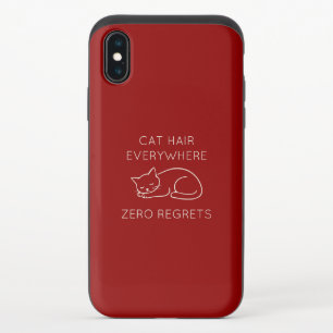 Cat hair zero regrets iPhone XS slider case