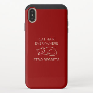 Cat hair zero regrets iPhone XS max slider case