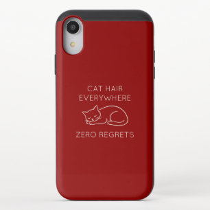 Cat hair zero regrets iPhone XR slider case