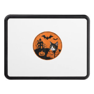 Cat Halloween Art 2024 Kitten Cats Men Women Kids Hitch Cover