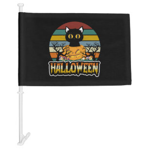 Cat Halloween Car Flag