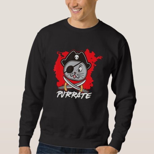 Cat Halloween Carnival Pirate Costume 1 Sweatshirt