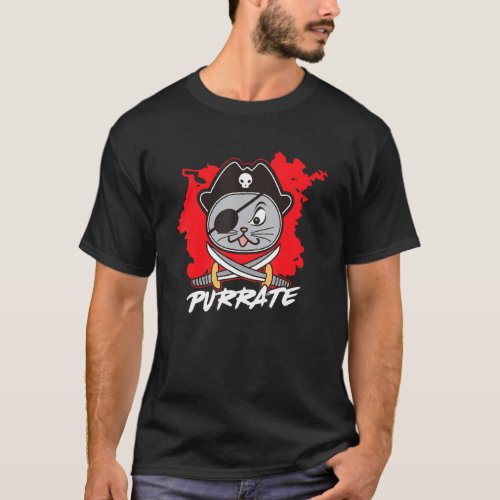 Cat Halloween Carnival Pirate Costume 1 T_Shirt