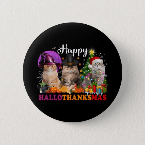 Cat Halloween Christmas Happy Hallothanksmas Thank Button