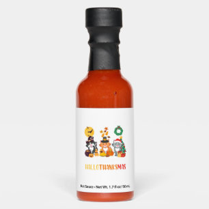 Cat Halloween Christmas Happy Hallothanksmas Thank Hot Sauces