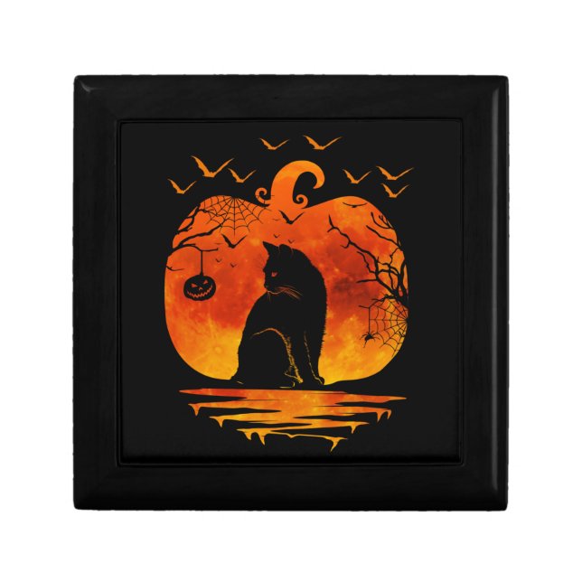 CAT HALLOWEEN COSTUME PUMPKIN CATS LOVER FALL SEAS GIFT BOX (Front)
