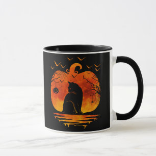 CAT HALLOWEEN COSTUME PUMPKIN CATS LOVER FALL SEAS MUG