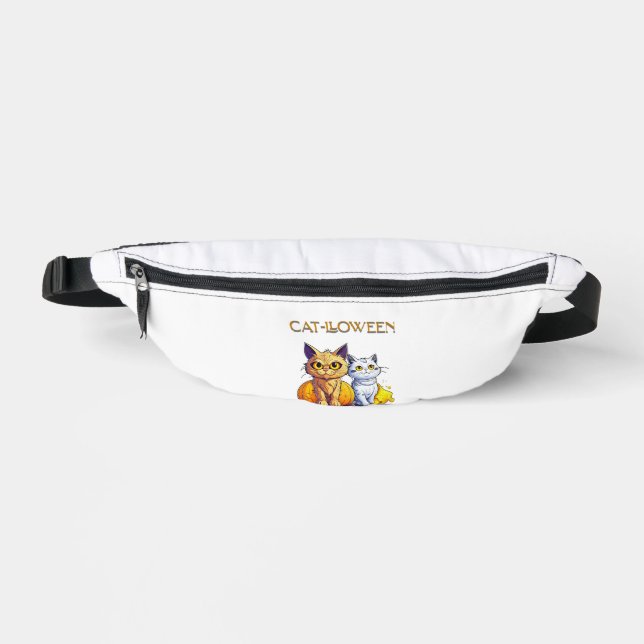 Cat halloween   fanny pack (Front)