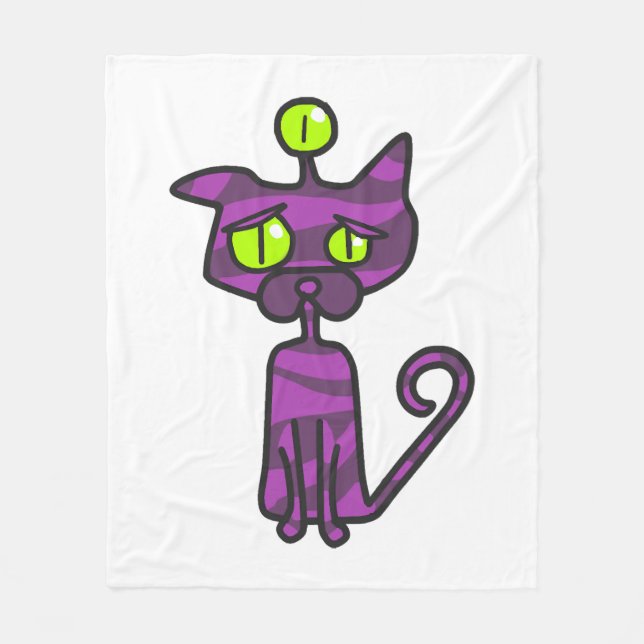 Cat Halloween  Fleece Blanket (Front)