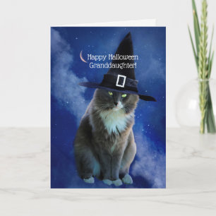 Cat Halloween Granddaughter Super Cute Card