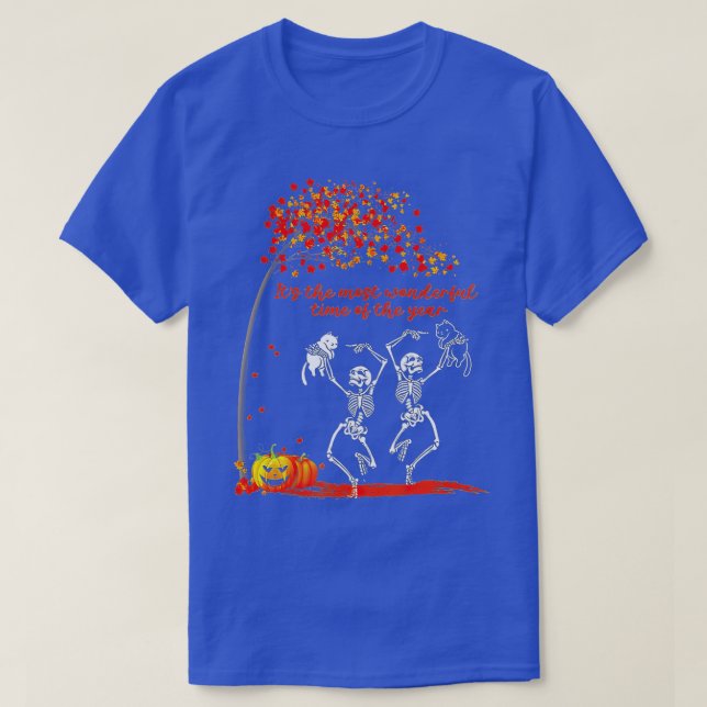 Cat Halloween Its The Most Wonderful Time Of The Y T-Shirt (Design Front)