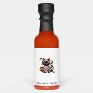 Cat Halloween Mummy Cute Cat Kids  Hot Sauces