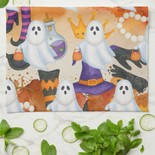 Cat Halloween Party Kitchen Towel