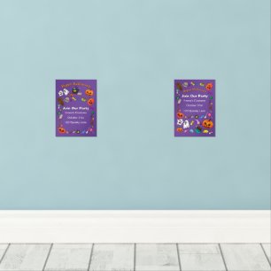 Cat Halloween Party Welcom Wall Art Sets