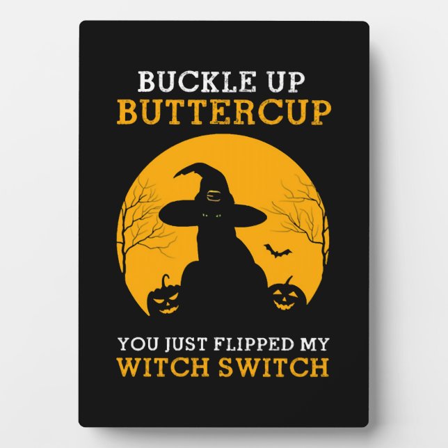 Cat Halloween  Plaque (Front)