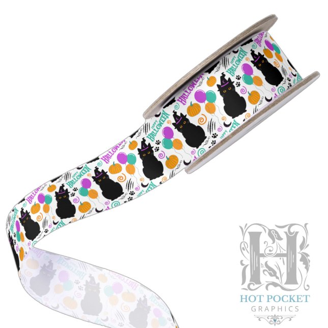 Cat Halloween Satin Ribbon (Creator Uploaded)