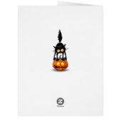 Cat Halloween Scared Cartoon on Pumpkin (Back)