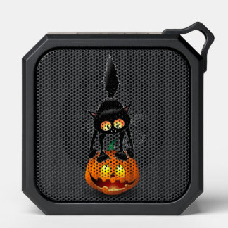 Cat Halloween Scared Cartoon on Pumpkin Bluetooth Speaker
