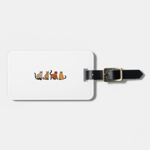 Cat Halloween Shirt Cat Lover Spooky Season Fall A Luggage Tag