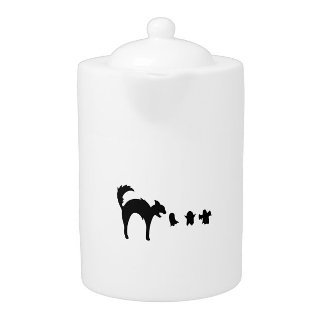 Cat Halloween shirt, gift for halloween Teapot (Front)