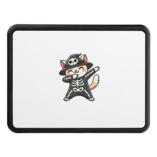 Cat Halloween Skeleton Cute Cat Kids Hitch Cover