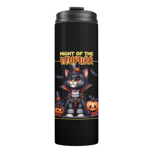 Cat Halloween Spooky Kitten Lover Trick Or Treat K Thermal Tumbler