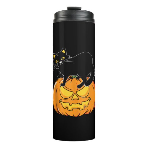 Cat Halloween Spooky Kitten Lover Trick Or Treat K Thermal Tumbler