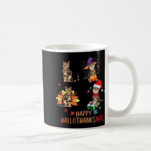 Cat Halloween Thanksgiving Christmas Happy Halloth Coffee Mug