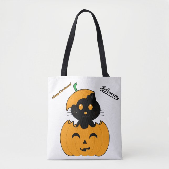 Cat-halloween Tote Bag (Front)