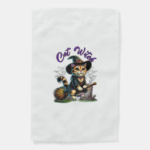 Cat Halloween Witch Costume Farmer Family Kids Tod Garden Flag