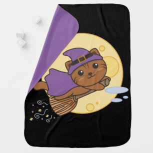 Cat Halloween Witch Kids Witch Costume Baby Blanke Blanket