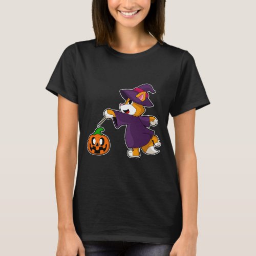 Cat Halloween Witch T_Shirt