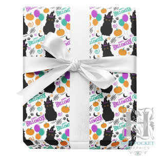 Cat Halloween Wrapping Paper