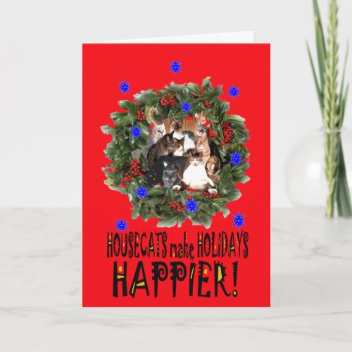 CAT HAPPY HOLIDAYS CARD